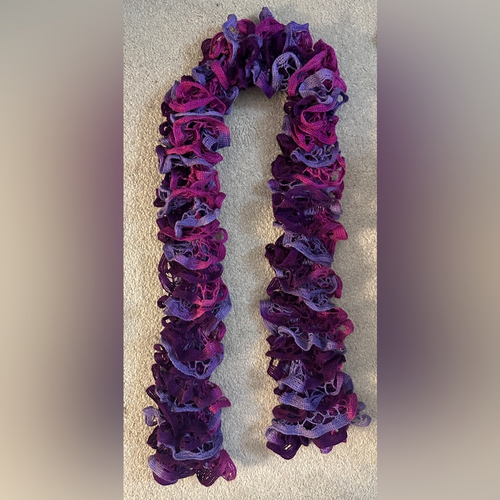 Purple Ruffle Scarf